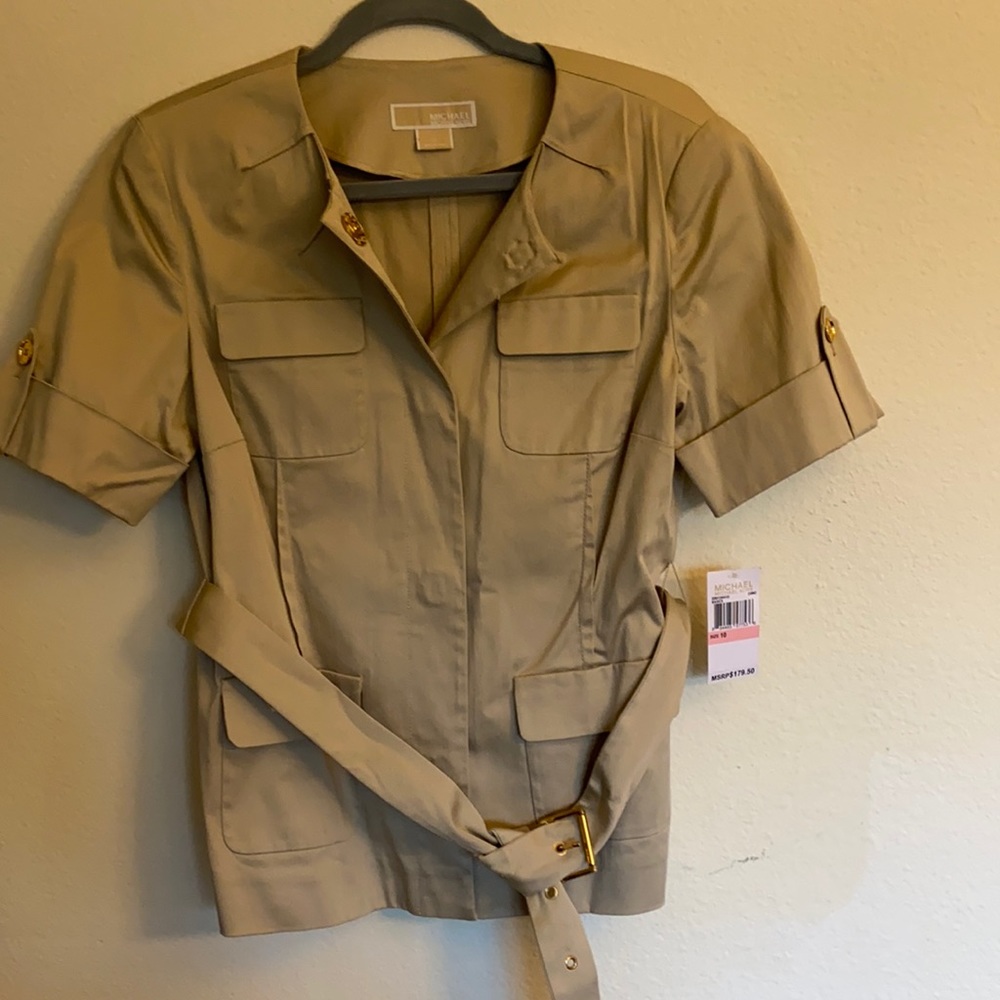 Michael Kors short sleeve Safari jacket